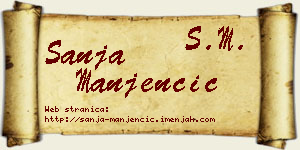 Sanja Manjenčić vizit kartica